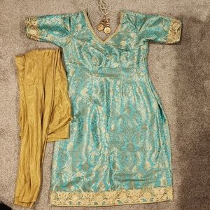 Beautiful Banarsi Silk Indian Suit Kurta Salwar